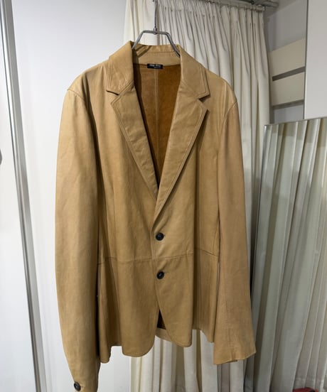 2000s MIU MIU レザーテーラードジャケット