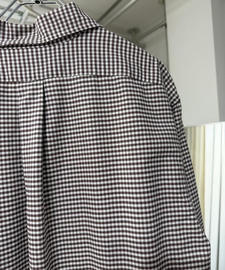 00s USA製 Brooks Brothers ブラウン ギンガムチェック ボタンダウンシャツ