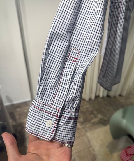 COMME des GARCONS HOMME　ステッチデザイン チェックシャツ