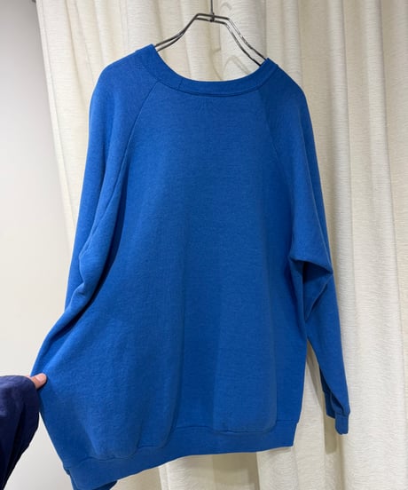 90s Fruit of the Loom コットンポリ メッセージプリント ラグランスウェット