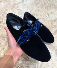 PRADA ベロア プレーントゥ シューズ_サイズ39