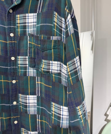 90s GAP パッチワークデザイン ネルシャツ