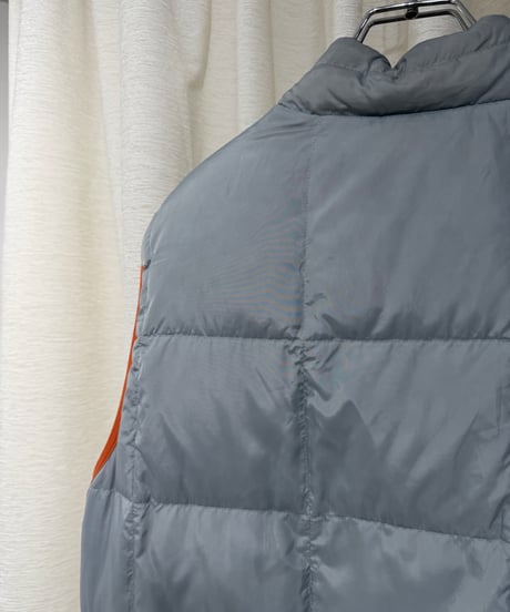 00s L.L.Bean リバーシブルダウンベスト オレンジ×グレー
