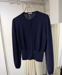 MIUMIU リブデザイン ウールカーディガン