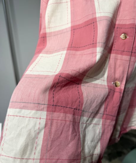 ポルトガル製 90s DOCKERS オープンカラーチェックシャツ