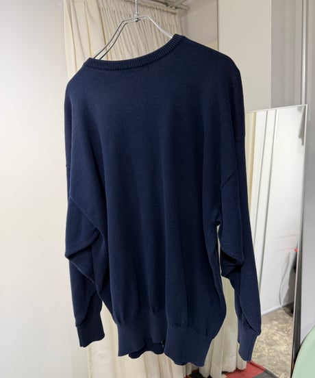 80s スコットランド製 Burberry アーガイル柄コットンニット