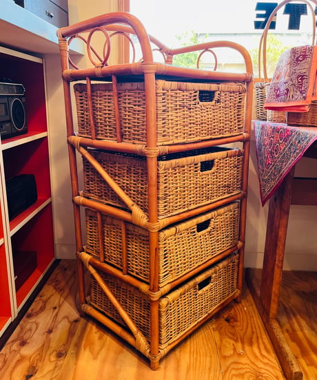 RATTAN 4DRAWER CHEST