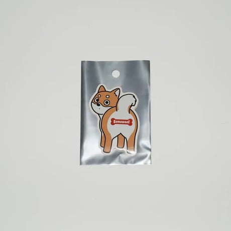 【犬種ステッカー/シール】 Somewoof 柴犬 ステッカー 赤柴