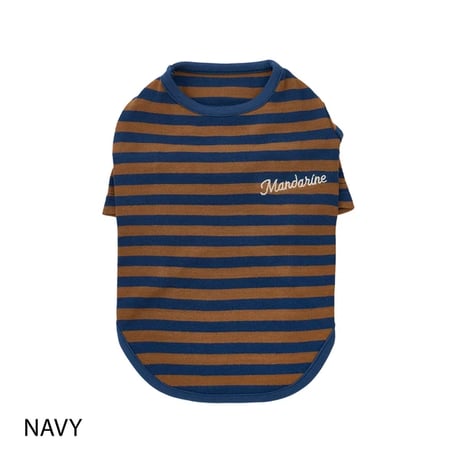 ボーダーTシャツ   NAVY L