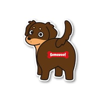 【犬種ステッカー/シール】 Somewoof ダックスフンド ステッカー チョコタン