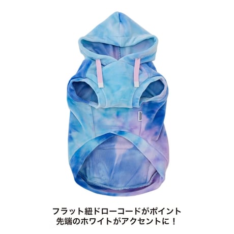 タイダイフーディー   BLUE XL