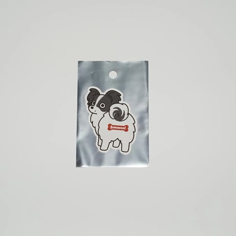 パピヨン ステッカー ブラック