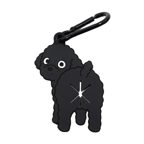 【トイプードル（ブラック）】Poopホルダー_お散歩マナー袋ホルダー