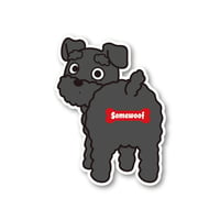 【犬種ステッカー/シール】 Somewoof シュナウザー ステッカー ブラック