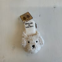 犬型スリッパ ペットトイ   トイプードル　ホワイト