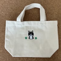 わんこおさんぽトート（生成り）柴犬（黒）
