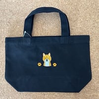 わんこおさんぽトート（ブラック）柴犬（茶）