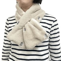 刺繍差し込みマフラー シュナウザー