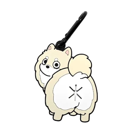 【ポメラニアン（クリーム）】Poopホルダー_お散歩マナー袋ホルダー