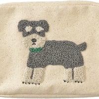 アニマルサガラ刺繍ポーチ シュナウザー