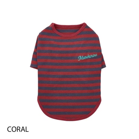 ボーダーTシャツ   CORAL L
