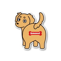 【犬種ステッカー/シール】 Somewoof ダックスフンド ステッカー クリーム