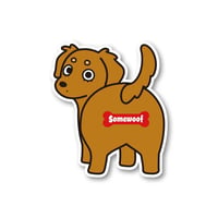 【犬種ステッカー/シール】 Somewoof ダックスフンド ステッカー レッド