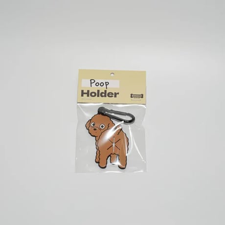 【トイプードル（レッド）】Poopホルダー_お散歩マナー袋ホルダー