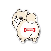 【犬種ステッカー/シール】 Somewoof ポメラニアン ステッカー クリーム