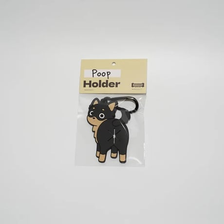 【チワワ（ブラックタン）】Poopホルダー_お散歩マナー袋ホルダー