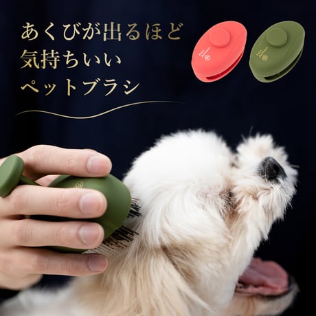 ペット用ブラシ パルムアニモ　-グリーン-