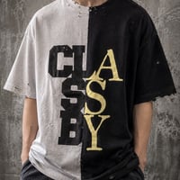 50/50 Logo Damage Tee – SumiBlack x FrostGray