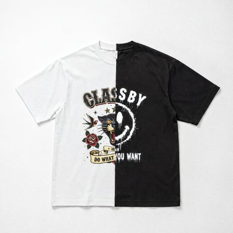50/50 Graphic Damage Tee – SumiBlack x FrostGray