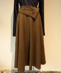 french vintage wool  skirt