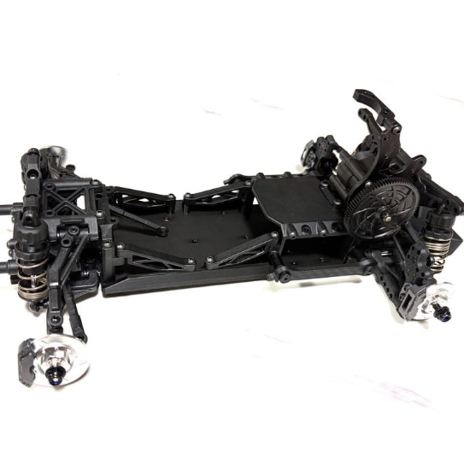 ReveD RDX ほぼボルトオンフルセット シャーシ＋グラファイト ナローキット フロント片側15mm／リア片側16mm ミニコンバ仕様