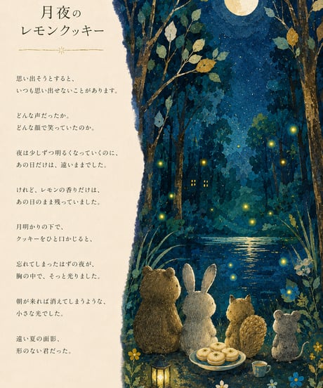 月夜のレモンクッキー