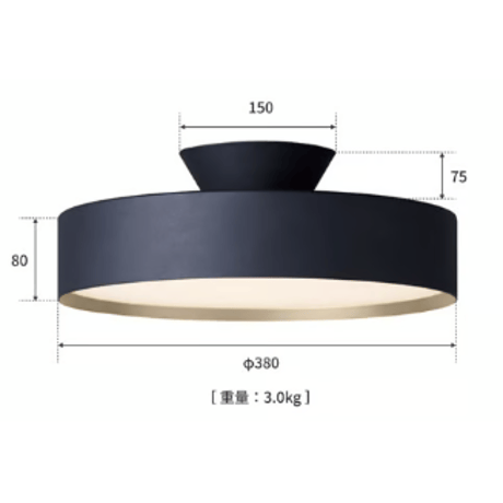 グロー 4000 LED シーリングライト ブラック