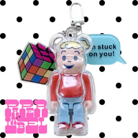 1p ベアブリック 100% 専用 保護ケース クリア アクリルケース キーホルダー 透明 BE@RBRICK フィギュア ケース 持ち運び ディスプレイ 傷防止 コレクション ケース 本体別売