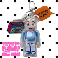 1p ベアブリック 100% 専用 保護ケース クリア アクリルケース キーホルダー 透明 BE@RBRICK フィギュア ケース 持ち運び ディスプレイ 傷防止 コレクション ケース 本体別売