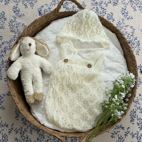 ⋆⸜ ᴺᴱᵂ ⸝⋆【予約受付中】おうちニューボーンフォトレンタル・ドッグ×ブルーセット/2泊3日/ナチュラル𓂃 𓎤𓅮