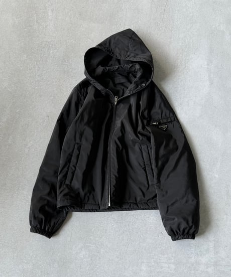 PRADA Re-Nylon Hooded Jacket / BLACK