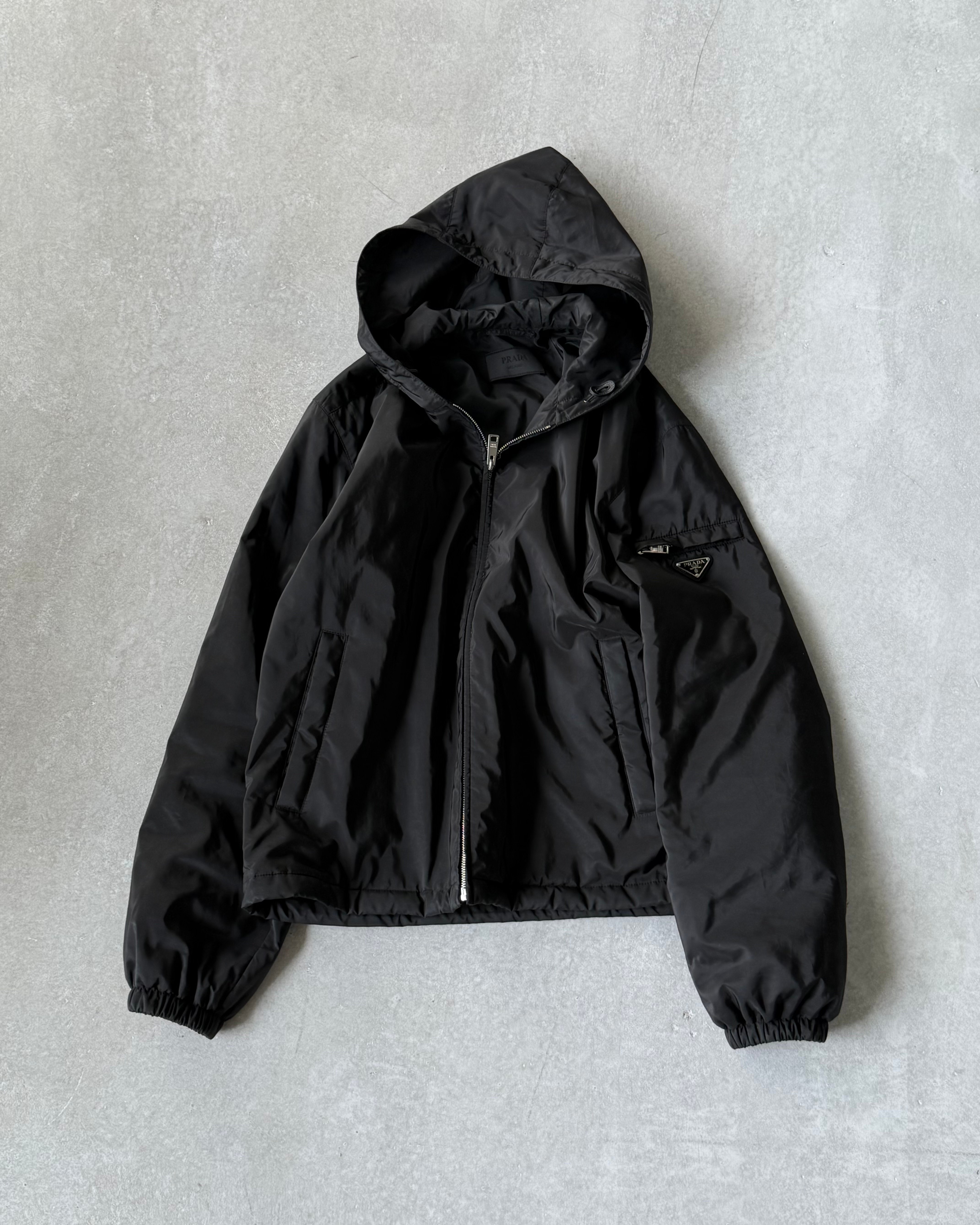 PRADA Re-Nylon Hooded Jacket / BLACK | SONTÉ ST