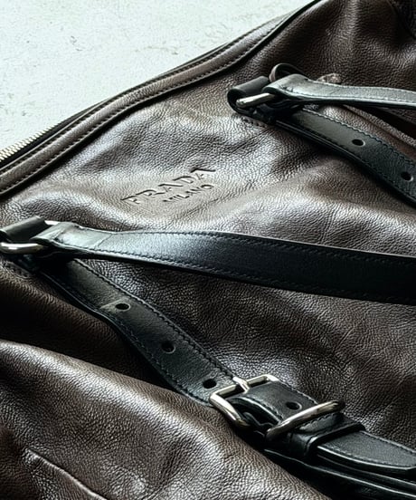 PRADA ヴィンテージレザーボストンバッグ