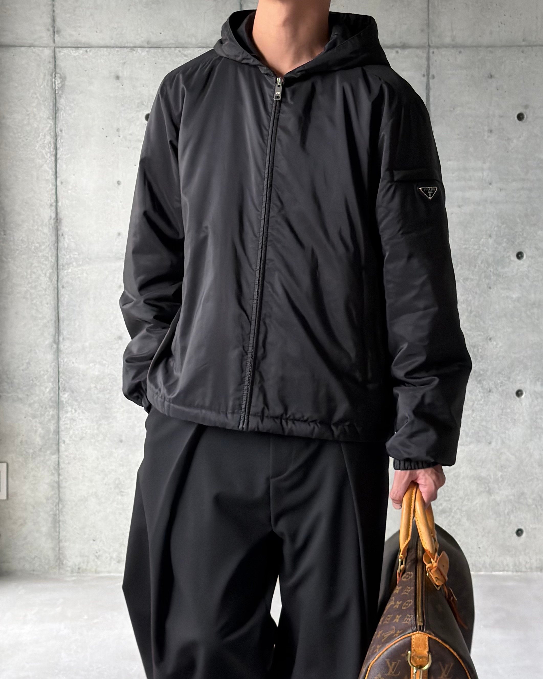 PRADA ナイロン フーデッドジャケット ブラック 美品 PRADA Re-Nylon Hooded Jacket / BLACK | SONTÉ ST