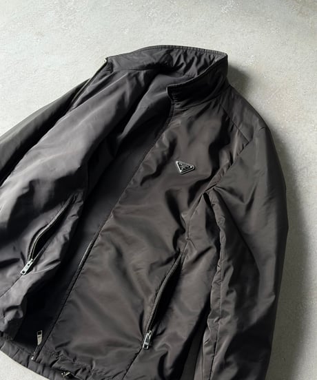 PRADA Reversible Light Padded Jacket / BLACK × DARK GREY
