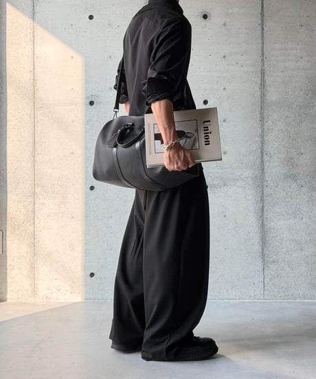 LEATHER BOSTON SHOULDER BAG