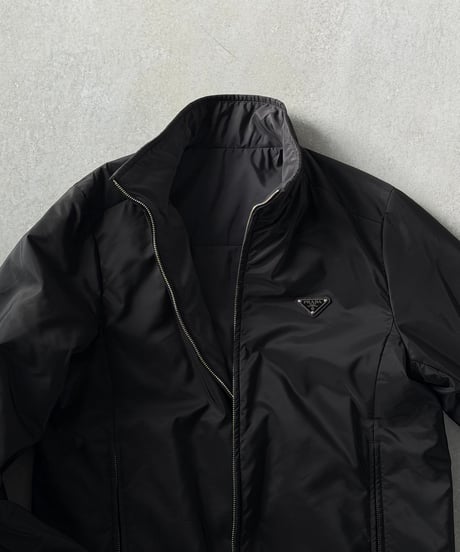 PRADA Reversible Light Padded Jacket / BLACK × DARK GREY