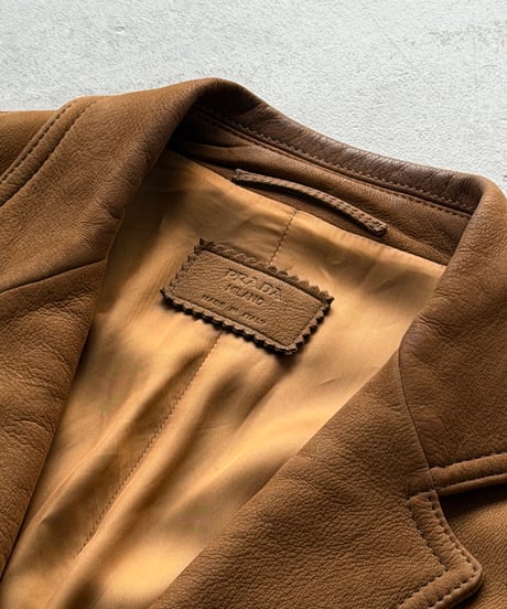 PRADA Leather Tailored Jacket / Made in Italy