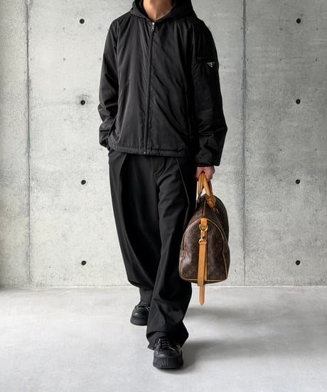 PRADA Re-Nylon Hooded Jacket / BLACK