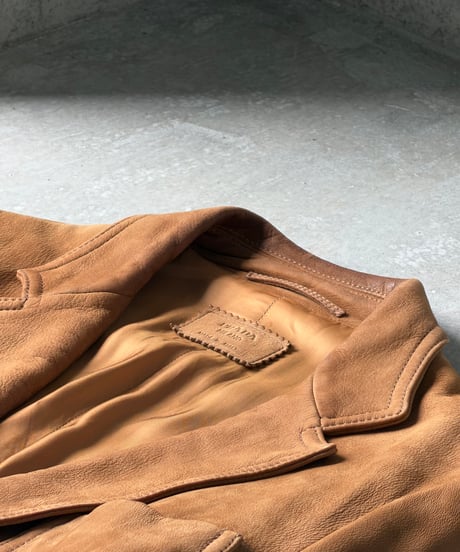 PRADA Leather Tailored Jacket / Made in Italy